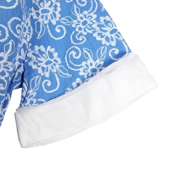 New Tuckernuck Riviera Painted Chintz Aurora Blue Floral Dress Retro Mod XL NWT - Picture 12 of 16